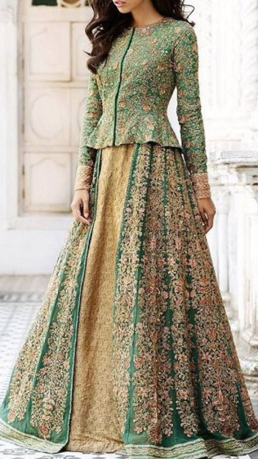 Lehenga - aindhri by mahitha | Half saree lehenga, Fashionable saree blouse  designs, Half saree designs